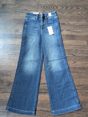 Judy Blue High Waist Tummy Control Retro Wide-Leg Jeans